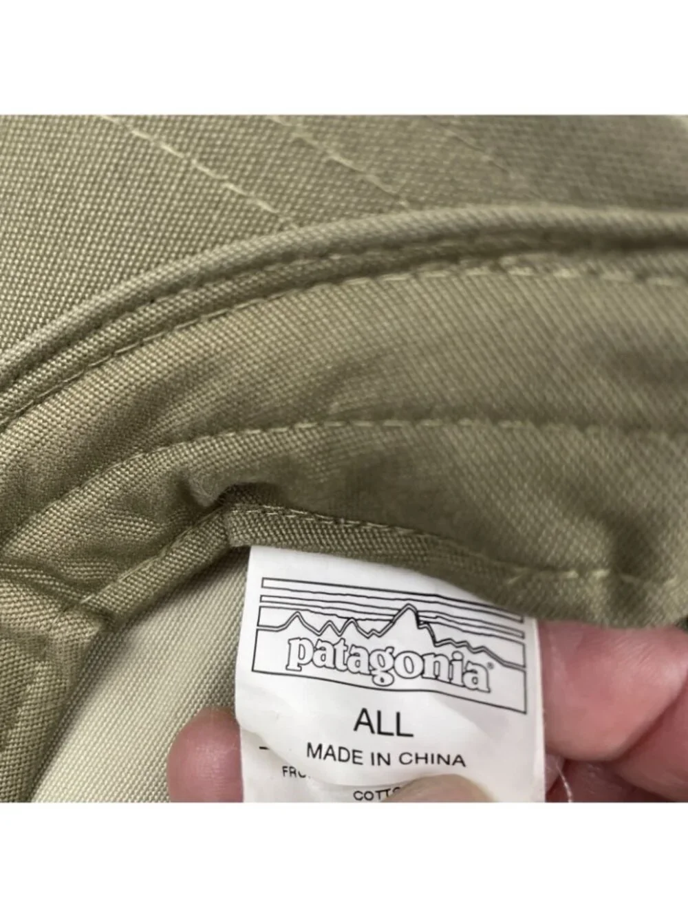 Patagonia Fitz Roy Bison Trucker  Hat Mesh Snapback Organic Cotton Canvas Beige